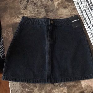 Black Denim Jean Skirt